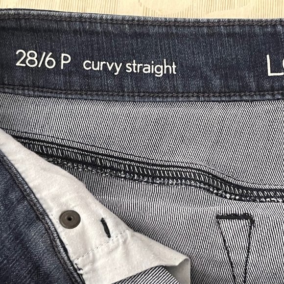 Loft 5 Pocket Dark Stonewash Denim Jean - 28/6P Curvy - Picture 8 of 9